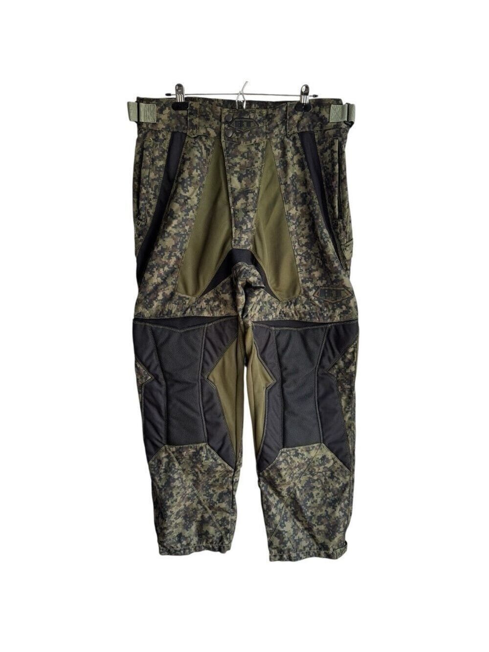 Battle Tested Camo Paintball Pants Mens XL 34-40 Adjustable Green Combat Utility